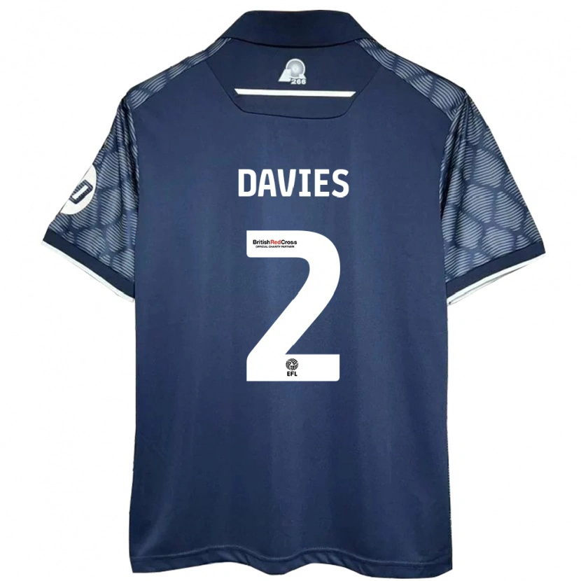 Danxen Kinder Phoebe Davies #2 Schwarz Auswärtstrikot Trikot 2024/25 T-Shirt Schweiz