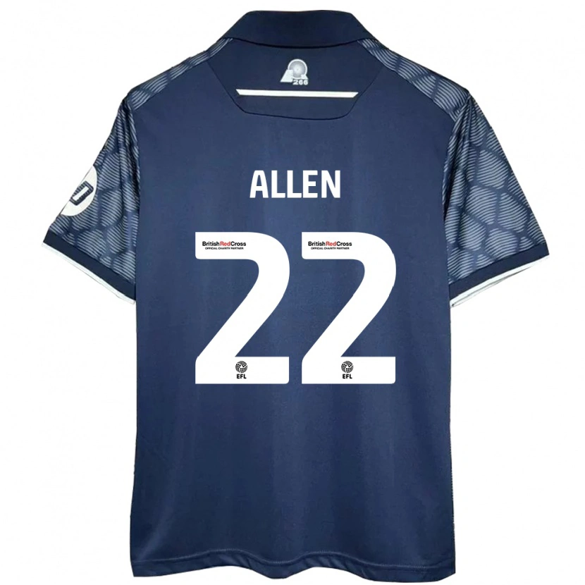 Danxen Kinder Keren Allen #22 Schwarz Auswärtstrikot Trikot 2024/25 T-Shirt Schweiz