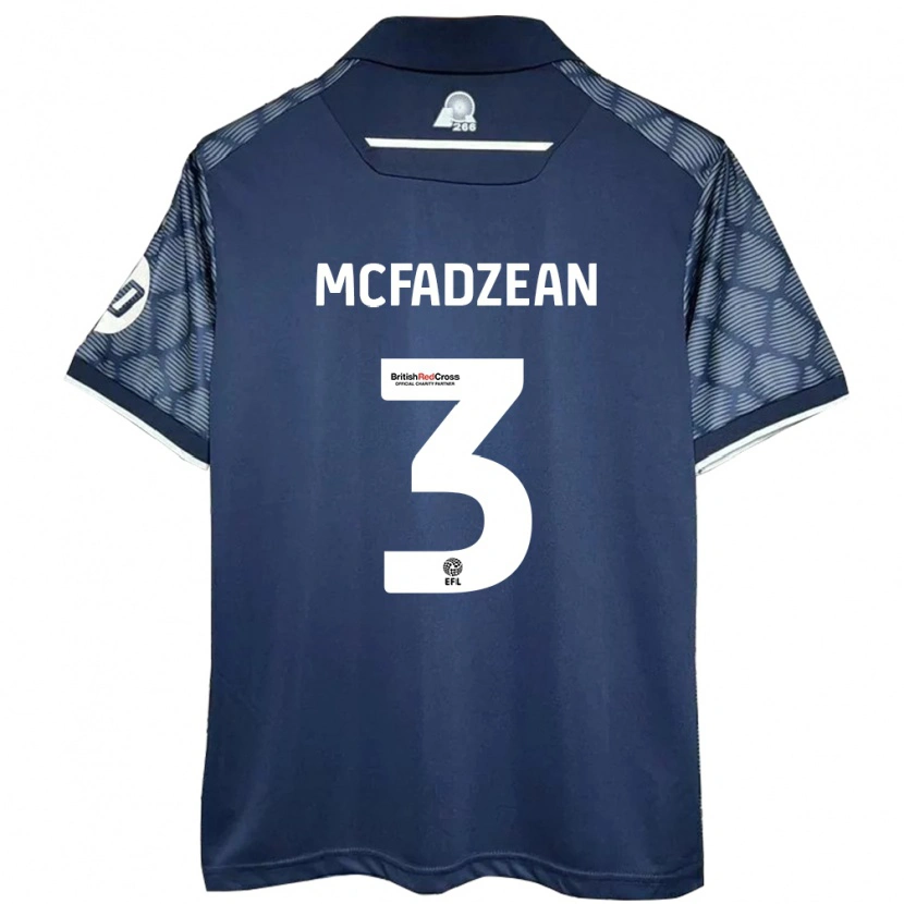 Danxen Kinder Callum Mcfadzean #3 Schwarz Auswärtstrikot Trikot 2024/25 T-Shirt Schweiz