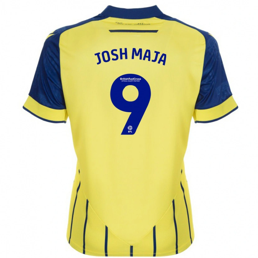 Danxen Kinder Josh Maja #9 Gelb Blau Auswärtstrikot Trikot 2024/25 T-Shirt Schweiz