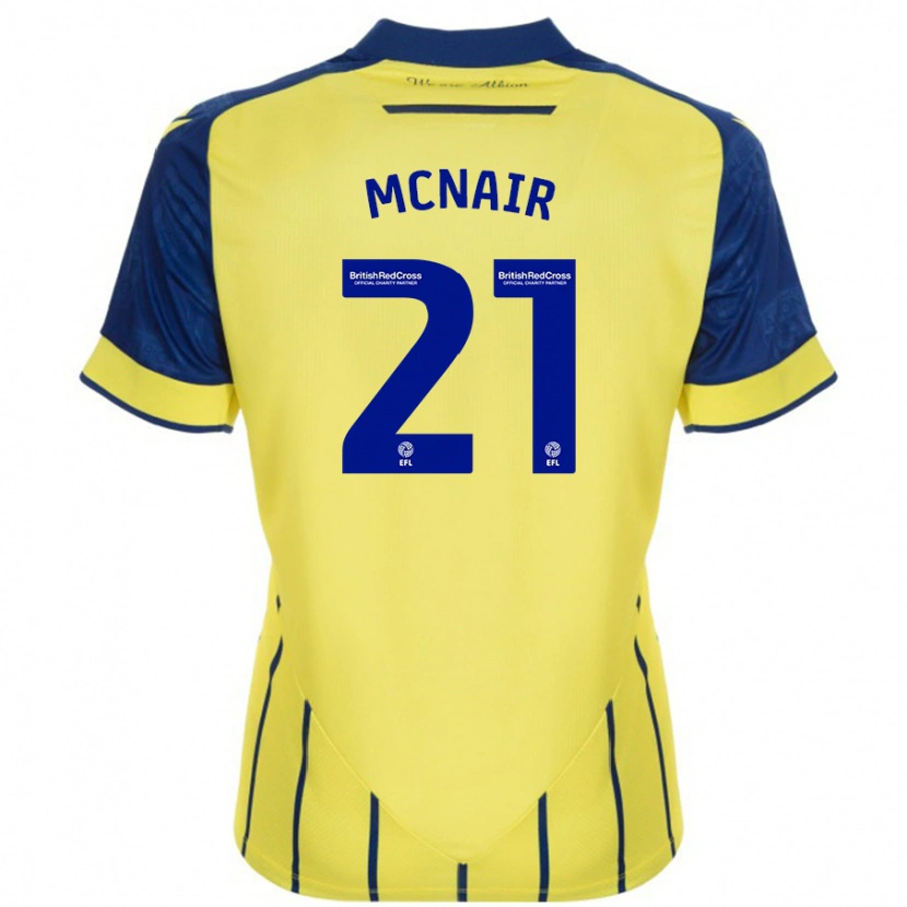 Danxen Kinder Paddy Mcnair #21 Gelb Blau Auswärtstrikot Trikot 2024/25 T-Shirt Schweiz