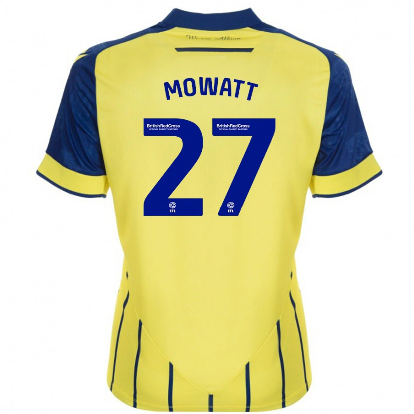 Danxen Kinder Alex Mowatt #27 Gelb Blau Auswärtstrikot Trikot 2024/25 T-Shirt Schweiz