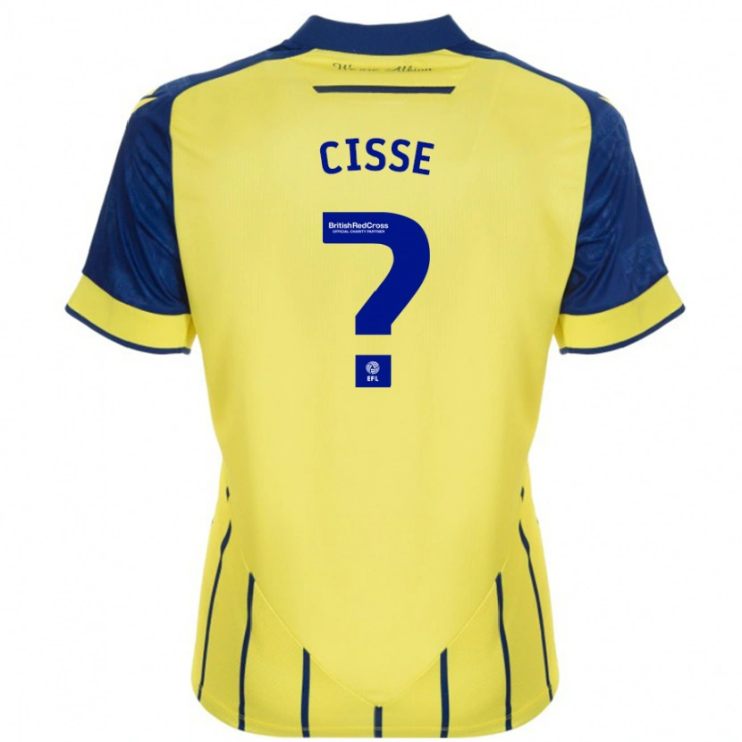 Danxen Kinder Ben Cisse #0 Gelb Blau Auswärtstrikot Trikot 2024/25 T-Shirt Schweiz