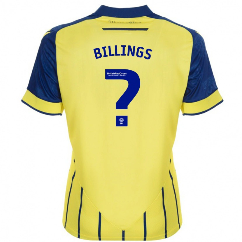 Danxen Kinder Frazer Billings #0 Gelb Blau Auswärtstrikot Trikot 2024/25 T-Shirt Schweiz