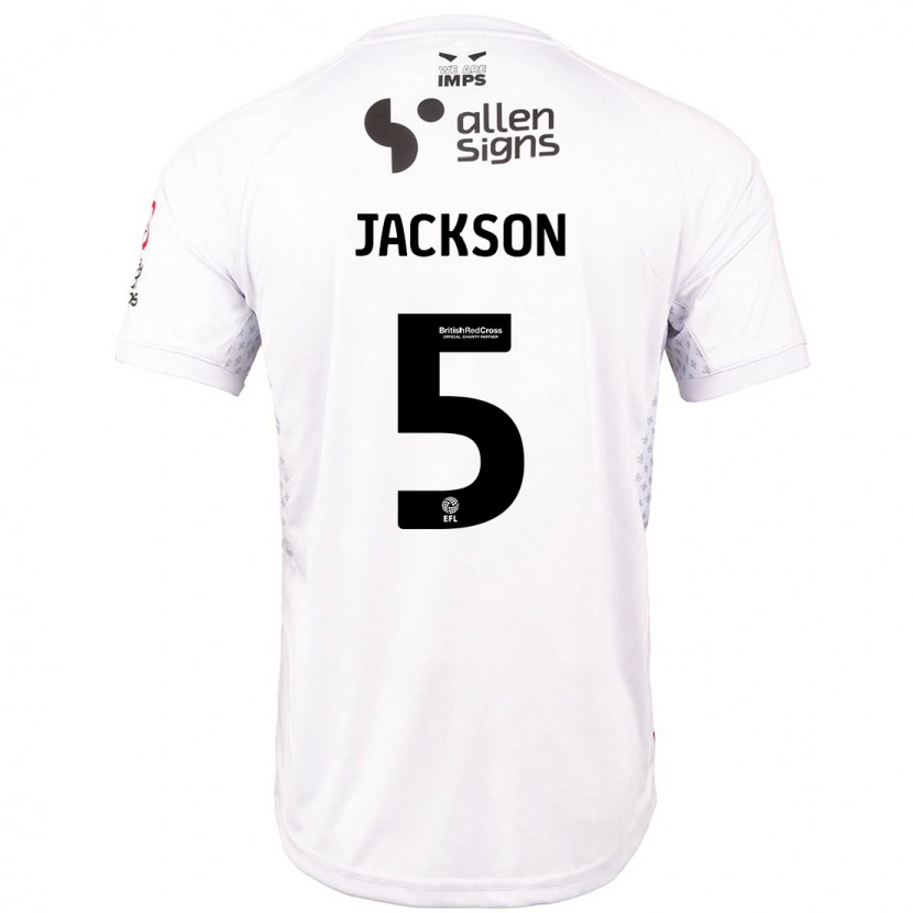 Danxen Kinder Adam Jackson #5 Rot Weiß Auswärtstrikot Trikot 2024/25 T-Shirt Schweiz