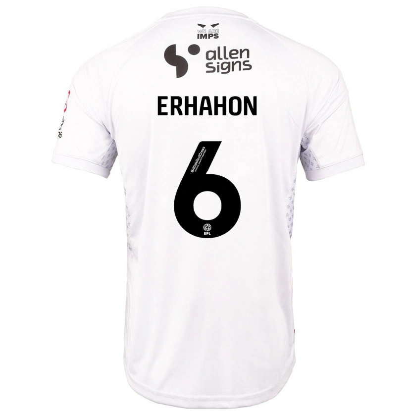 Danxen Kinder Ethan Erhahon #6 Rot Weiß Auswärtstrikot Trikot 2024/25 T-Shirt Schweiz