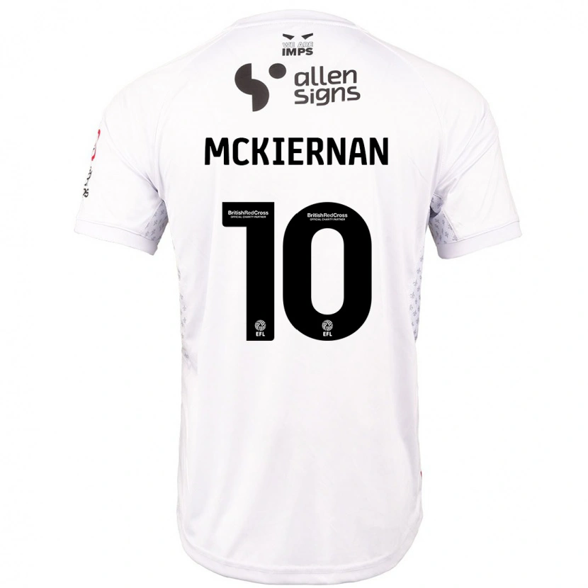 Danxen Kinder Jj Mckiernan #10 Rot Weiß Auswärtstrikot Trikot 2024/25 T-Shirt Schweiz