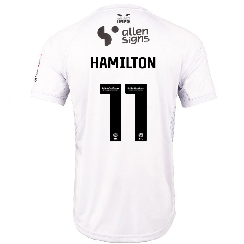 Danxen Kinder Ethan Hamilton #11 Rot Weiß Auswärtstrikot Trikot 2024/25 T-Shirt Schweiz