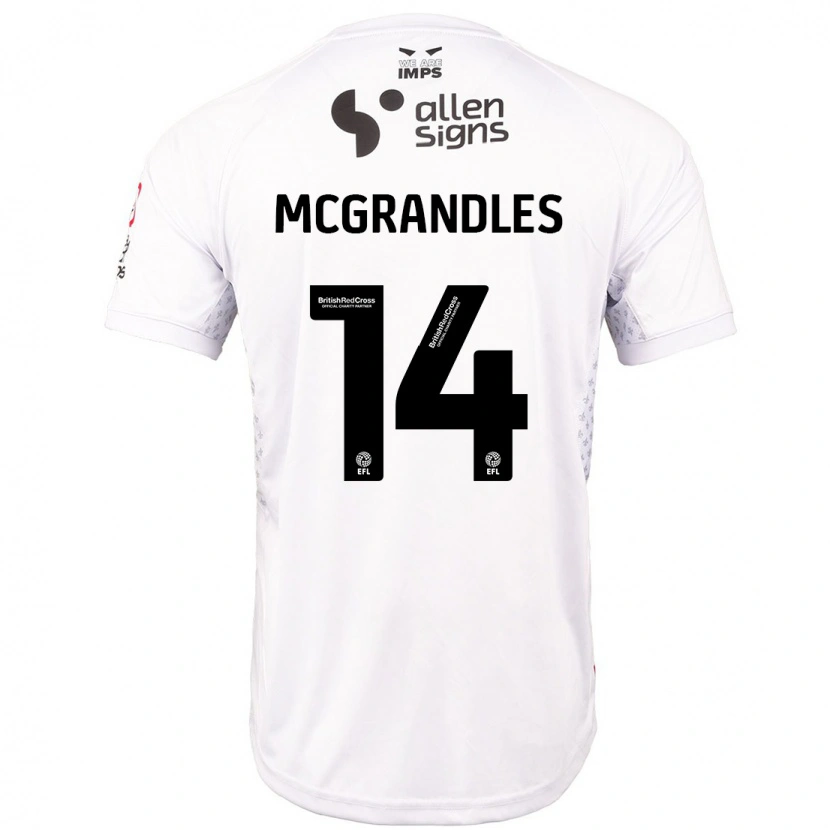 Danxen Kinder Conor Mcgrandles #14 Rot Weiß Auswärtstrikot Trikot 2024/25 T-Shirt Schweiz