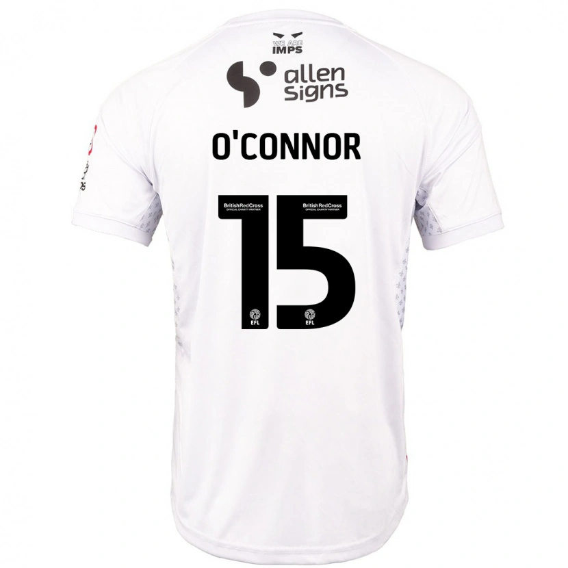 Danxen Kinder Paudie O'connor #15 Rot Weiß Auswärtstrikot Trikot 2024/25 T-Shirt Schweiz