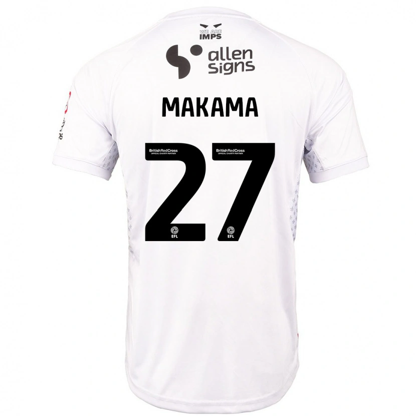 Danxen Kinder Jovon Makama #27 Rot Weiß Auswärtstrikot Trikot 2024/25 T-Shirt Schweiz