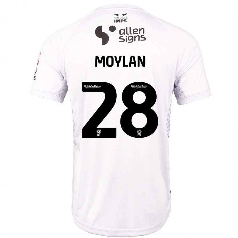 Danxen Kinder Jack Moylan #28 Rot Weiß Auswärtstrikot Trikot 2024/25 T-Shirt Schweiz