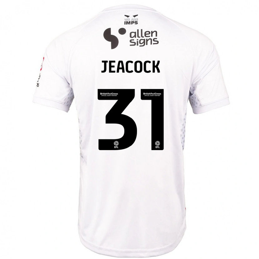 Danxen Kinder Zach Jeacock #31 Rot Weiß Auswärtstrikot Trikot 2024/25 T-Shirt Schweiz