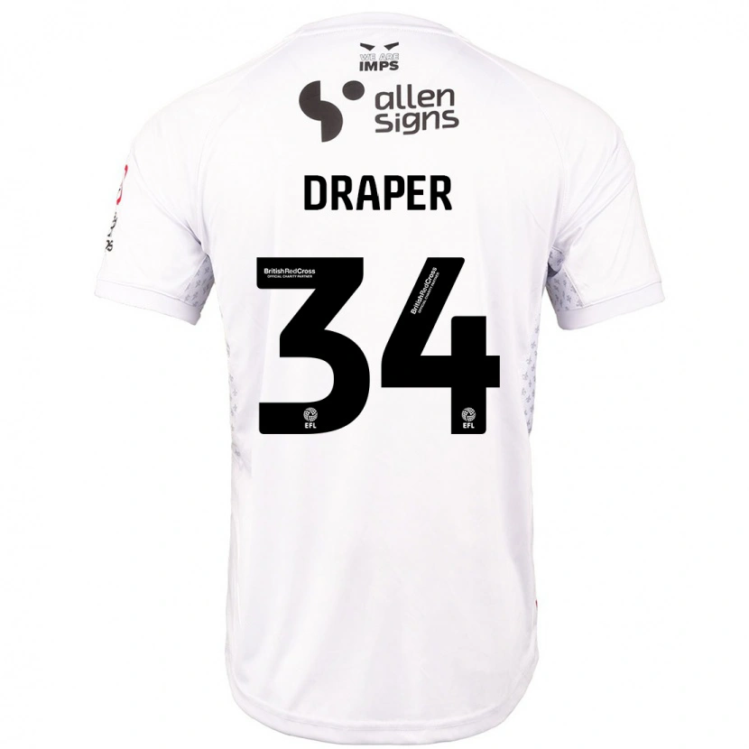 Danxen Kinder Freddie Draper #34 Rot Weiß Auswärtstrikot Trikot 2024/25 T-Shirt Schweiz