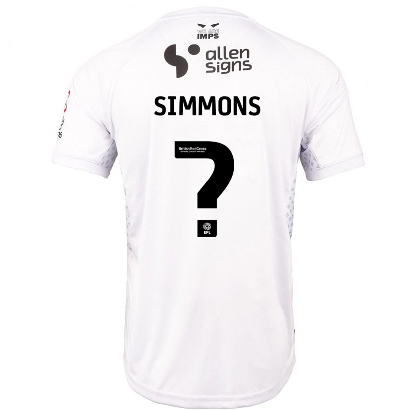 Danxen Kinder Noah Simmons #0 Rot Weiß Auswärtstrikot Trikot 2024/25 T-Shirt Schweiz