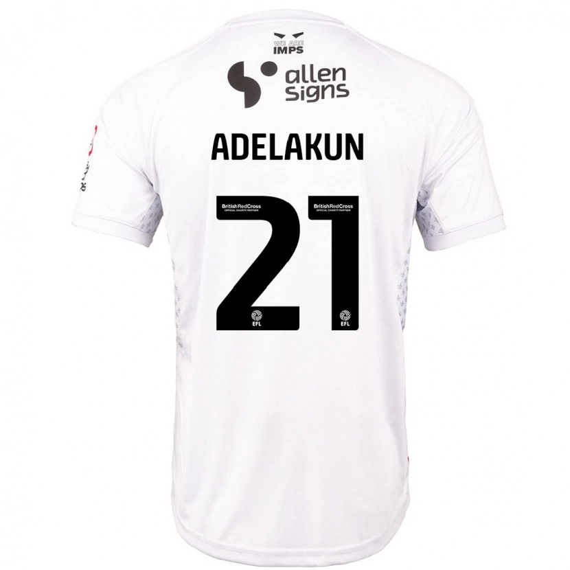 Danxen Kinder Hakeeb Adelakun #21 Rot Weiß Auswärtstrikot Trikot 2024/25 T-Shirt Schweiz