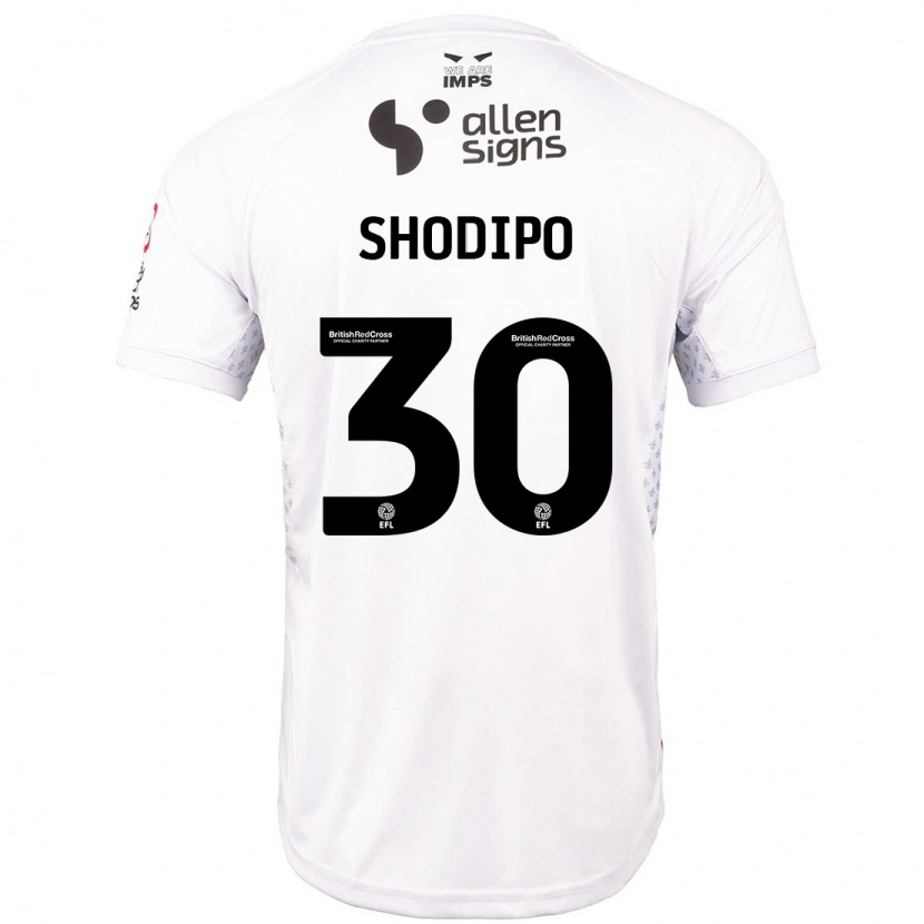 Danxen Kinder Olamide Shodipo #30 Rot Weiß Auswärtstrikot Trikot 2024/25 T-Shirt Schweiz