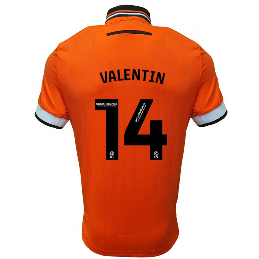 Danxen Kinder Pol Valentín #14 Orange Weiß Auswärtstrikot Trikot 2024/25 T-Shirt Schweiz