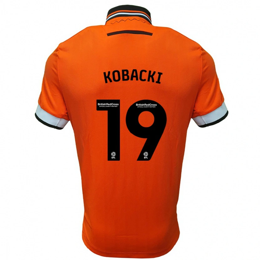 Danxen Kinder Olaf Kobacki #19 Orange Weiß Auswärtstrikot Trikot 2024/25 T-Shirt Schweiz