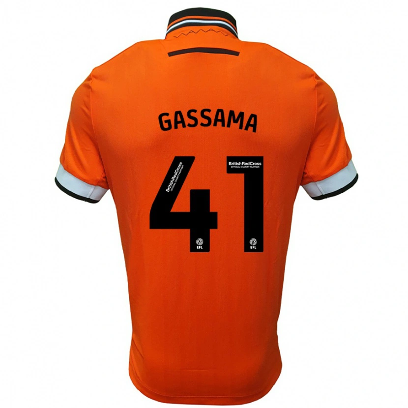 Danxen Kinder Djeidi Gassama #41 Orange Weiß Auswärtstrikot Trikot 2024/25 T-Shirt Schweiz