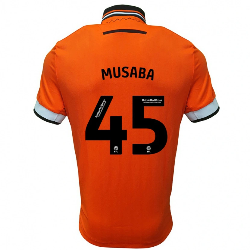 Danxen Kinder Anthony Musaba #45 Orange Weiß Auswärtstrikot Trikot 2024/25 T-Shirt Schweiz