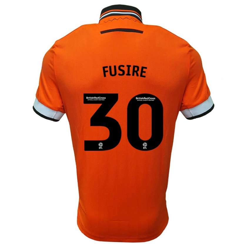 Danxen Kinder Sean Fusire #30 Orange Weiß Auswärtstrikot Trikot 2024/25 T-Shirt Schweiz