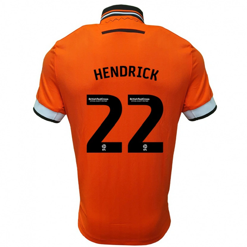 Danxen Kinder Jeff Hendrick #22 Orange Weiß Auswärtstrikot Trikot 2024/25 T-Shirt Schweiz