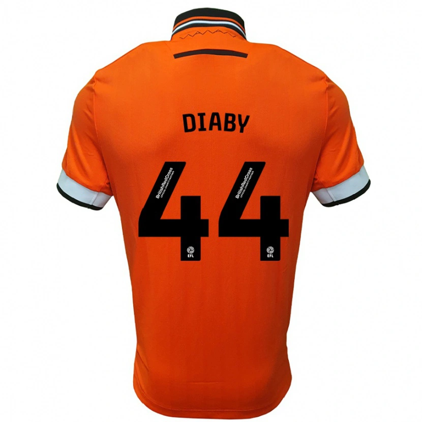 Danxen Kinder Momo Diaby #44 Orange Weiß Auswärtstrikot Trikot 2024/25 T-Shirt Schweiz