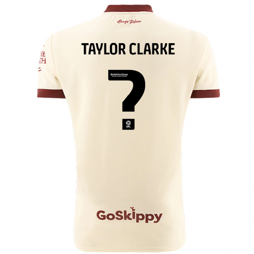 Danxen Kinder Omar Taylor-Clarke #0 Cremeweiß Auswärtstrikot Trikot 2024/25 T-Shirt Schweiz