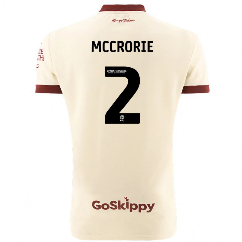 Danxen Kinder Ross Mccrorie #2 Cremeweiß Auswärtstrikot Trikot 2024/25 T-Shirt Schweiz