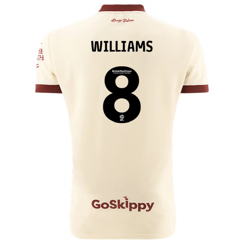 Danxen Kinder Joe Williams #8 Cremeweiß Auswärtstrikot Trikot 2024/25 T-Shirt Schweiz