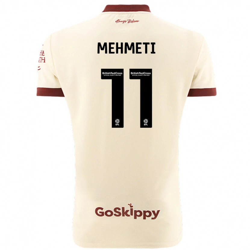 Danxen Kinder Anis Mehmeti #11 Cremeweiß Auswärtstrikot Trikot 2024/25 T-Shirt Schweiz