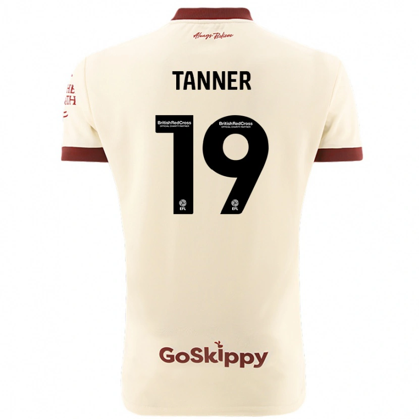 Danxen Kinder George Tanner #19 Cremeweiß Auswärtstrikot Trikot 2024/25 T-Shirt Schweiz