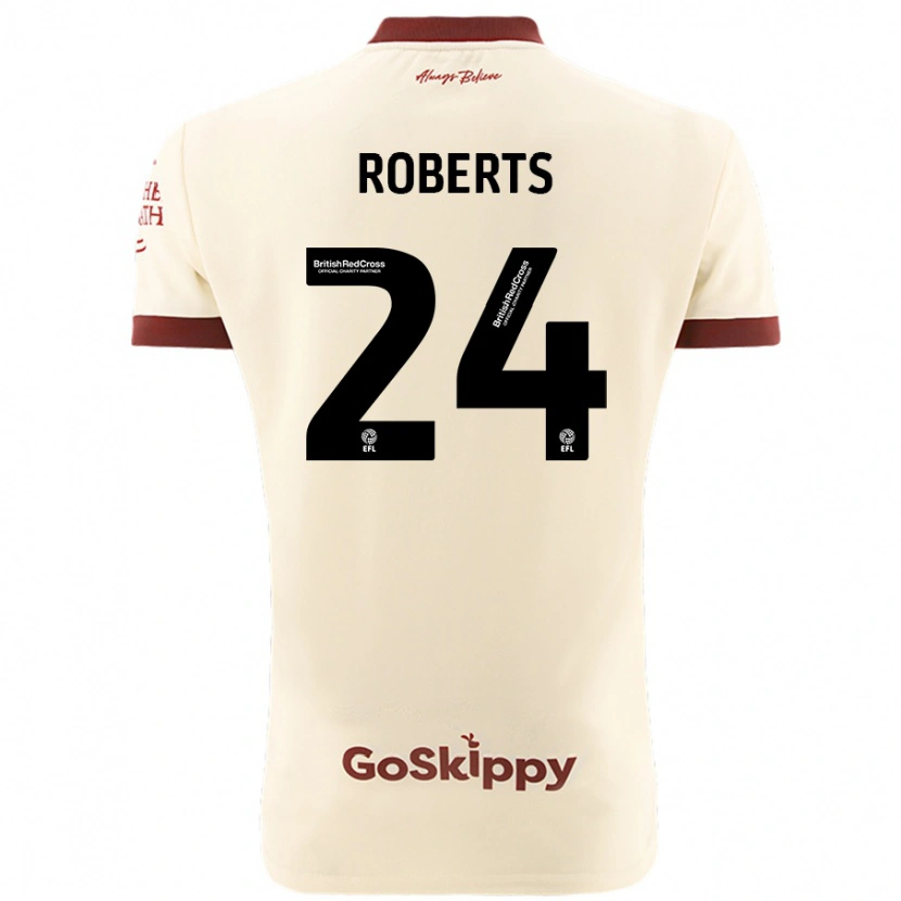 Danxen Kinder Haydon Roberts #24 Cremeweiß Auswärtstrikot Trikot 2024/25 T-Shirt Schweiz