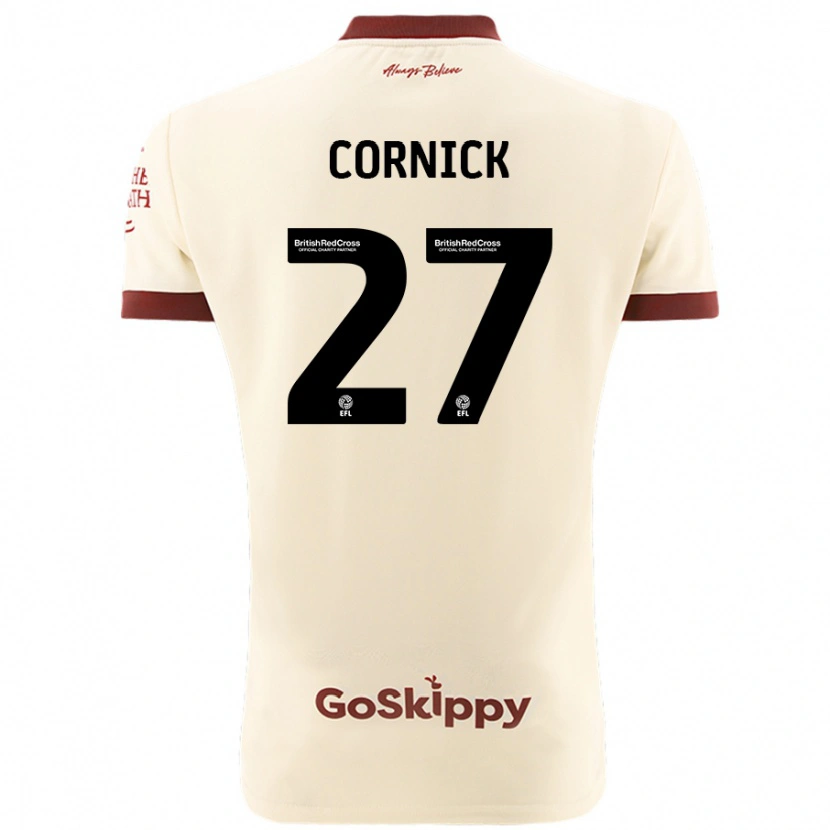 Danxen Kinder Harry Cornick #27 Cremeweiß Auswärtstrikot Trikot 2024/25 T-Shirt Schweiz