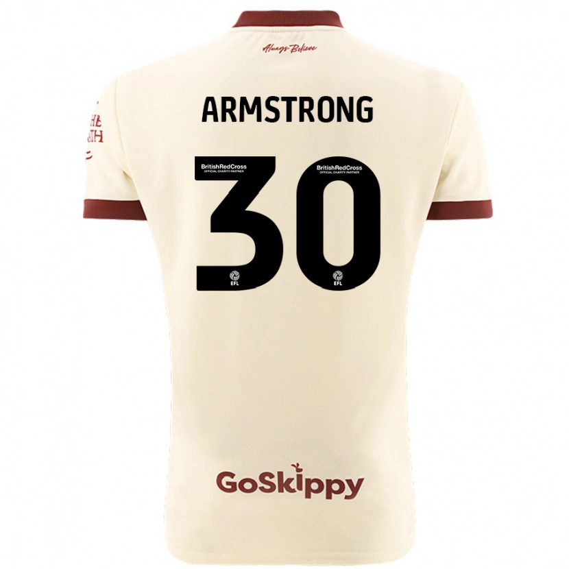 Danxen Kinder Sinclair Armstrong #30 Cremeweiß Auswärtstrikot Trikot 2024/25 T-Shirt Schweiz