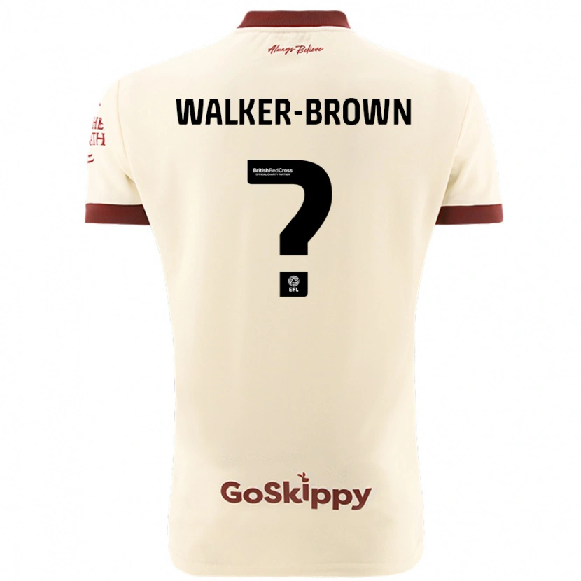 Danxen Kinder Rushon Walker-Brown #0 Cremeweiß Auswärtstrikot Trikot 2024/25 T-Shirt Schweiz