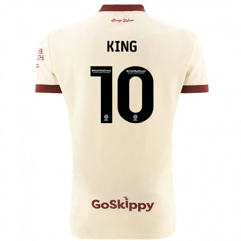 Danxen Kinder Andy King #10 Cremeweiß Auswärtstrikot Trikot 2024/25 T-Shirt Schweiz