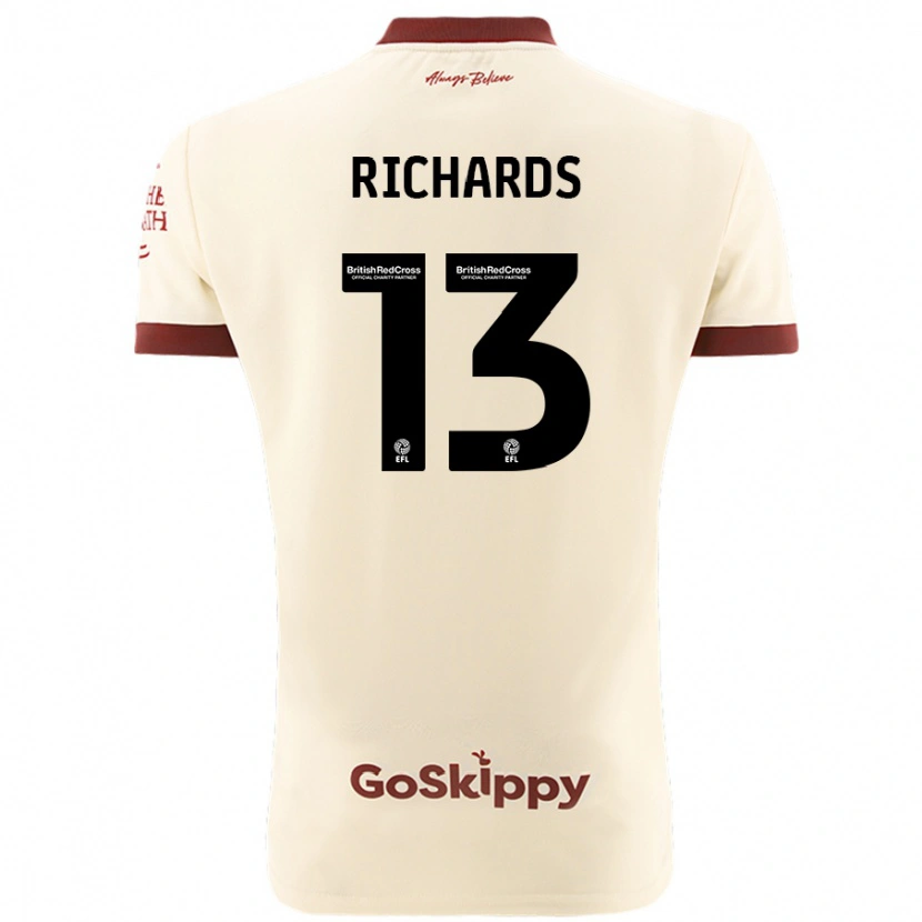 Danxen Kinder Harvey Wiles-Richards #13 Cremeweiß Auswärtstrikot Trikot 2024/25 T-Shirt Schweiz