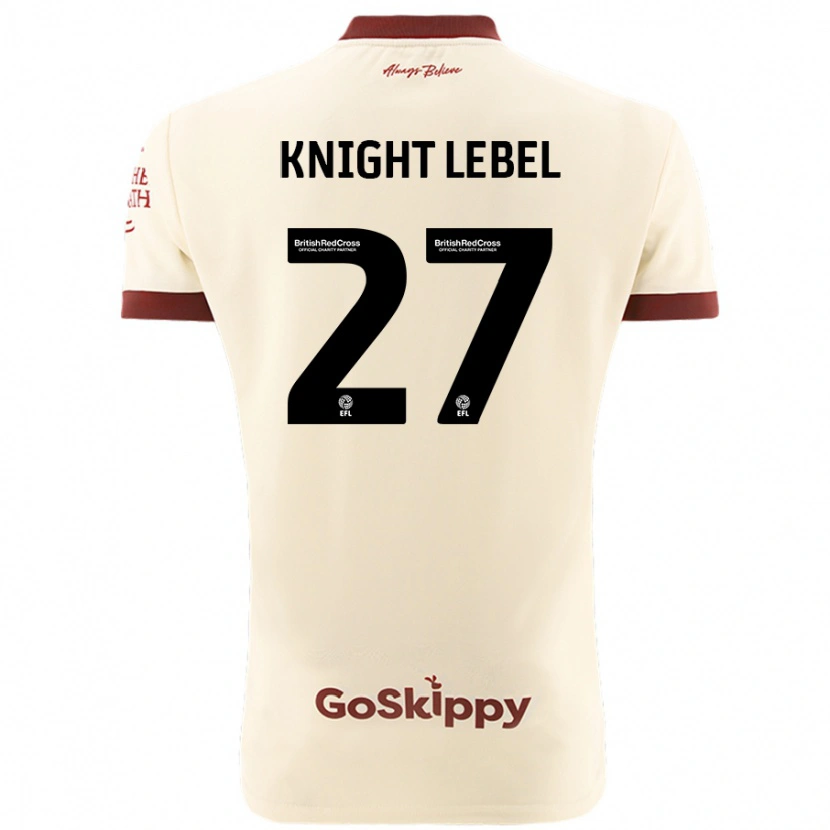 Danxen Kinder Jamie Knight-Lebel #27 Cremeweiß Auswärtstrikot Trikot 2024/25 T-Shirt Schweiz