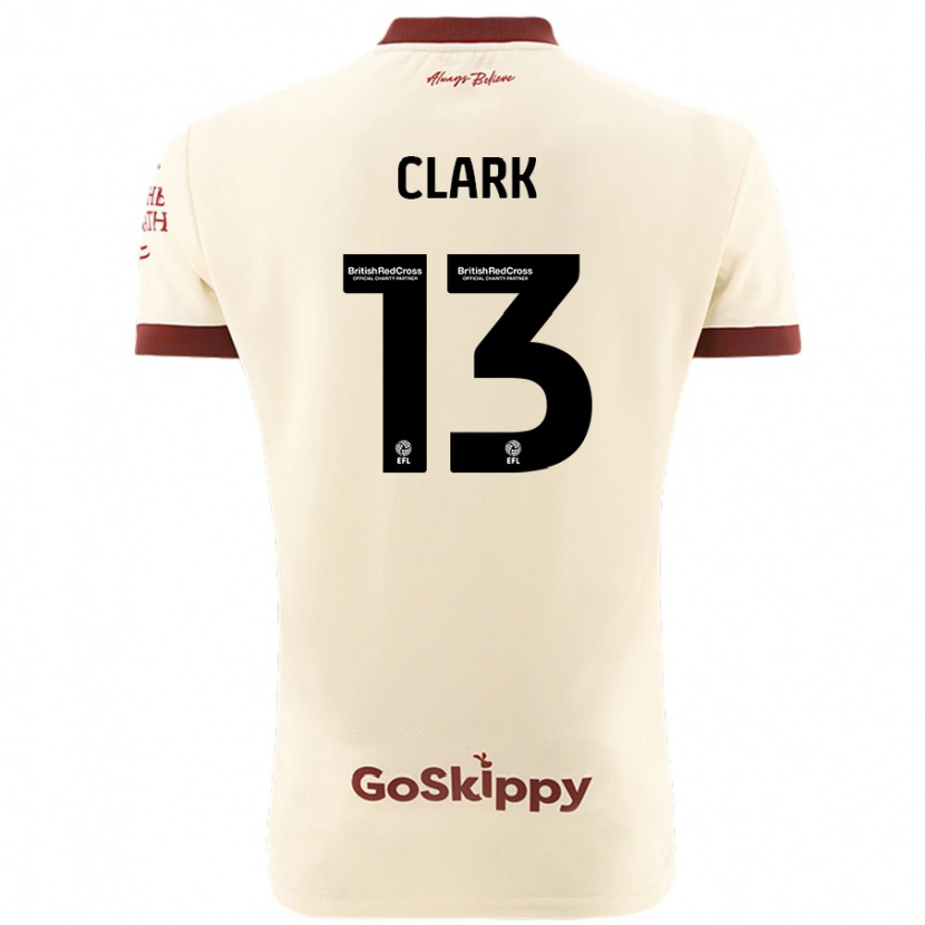 Danxen Kinder Olivia Clark #13 Cremeweiß Auswärtstrikot Trikot 2024/25 T-Shirt Schweiz