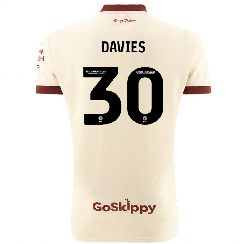 Danxen Kinder Yasmin Davies #30 Cremeweiß Auswärtstrikot Trikot 2024/25 T-Shirt Schweiz