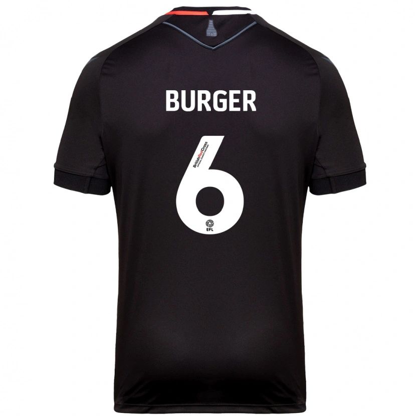 Danxen Kinder Wouter Burger #6 Schwarz Auswärtstrikot Trikot 2024/25 T-Shirt Schweiz