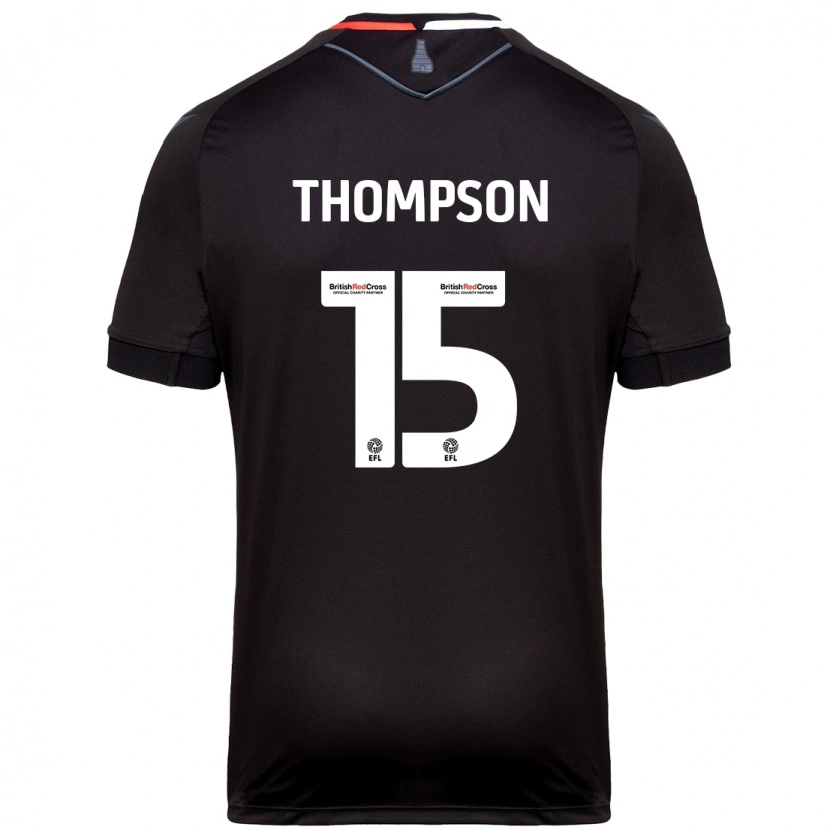 Danxen Kinder Jordan Thompson #15 Schwarz Auswärtstrikot Trikot 2024/25 T-Shirt Schweiz