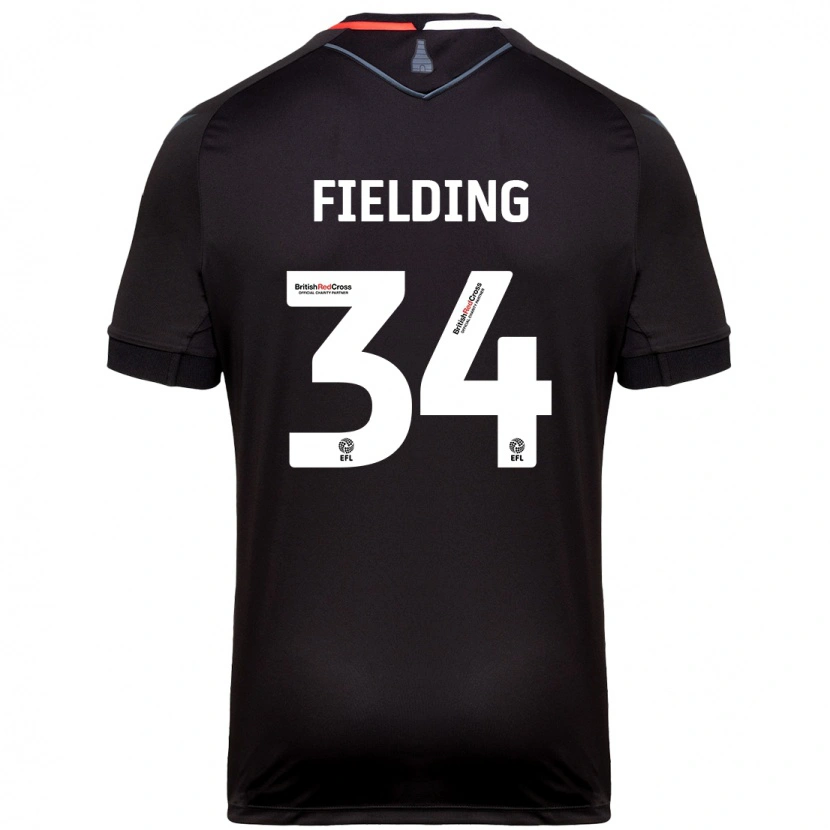 Danxen Kinder Frank Fielding #34 Schwarz Auswärtstrikot Trikot 2024/25 T-Shirt Schweiz