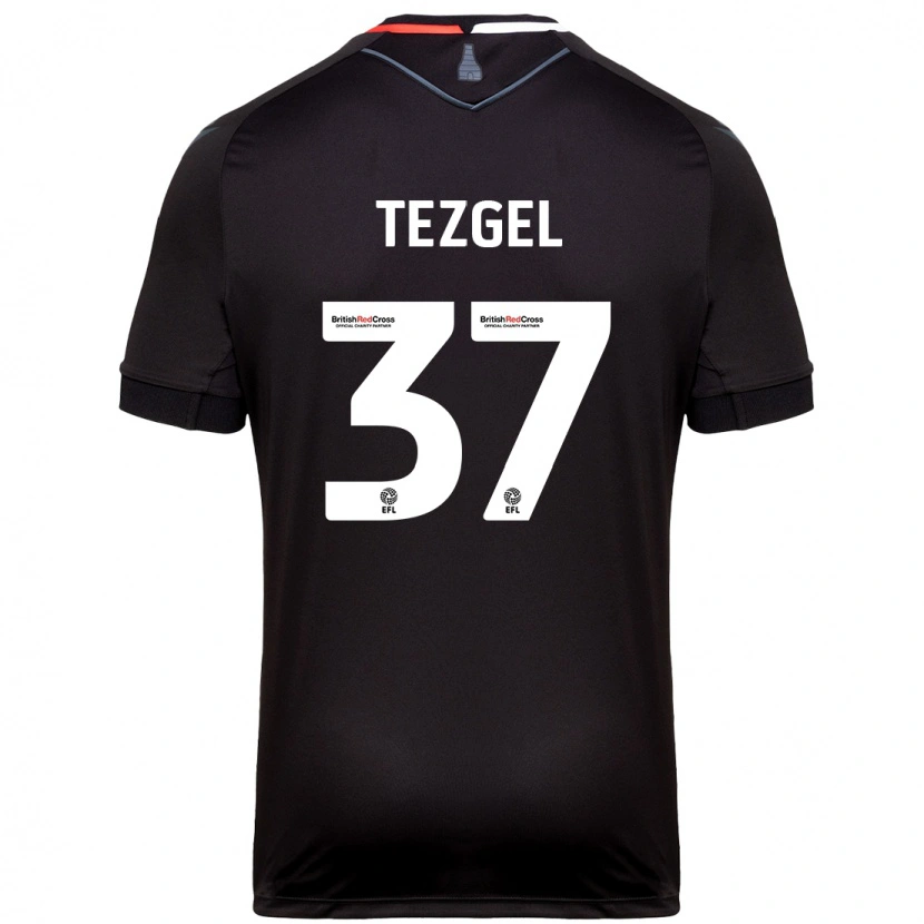 Danxen Kinder Emre Tezgel #37 Schwarz Auswärtstrikot Trikot 2024/25 T-Shirt Schweiz