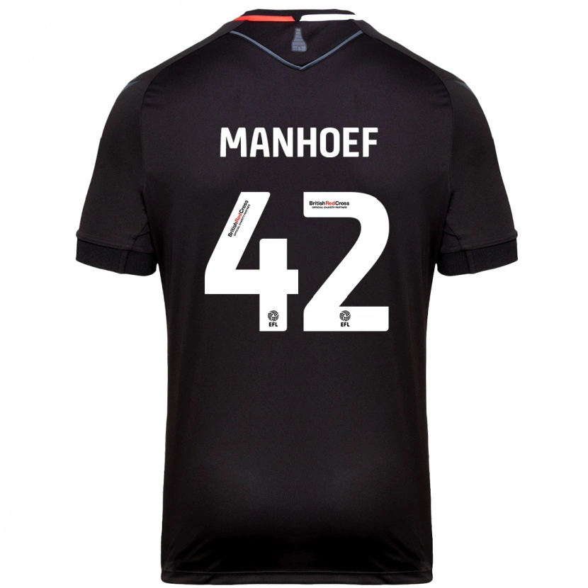 Danxen Kinder Million Manhoef #42 Schwarz Auswärtstrikot Trikot 2024/25 T-Shirt Schweiz