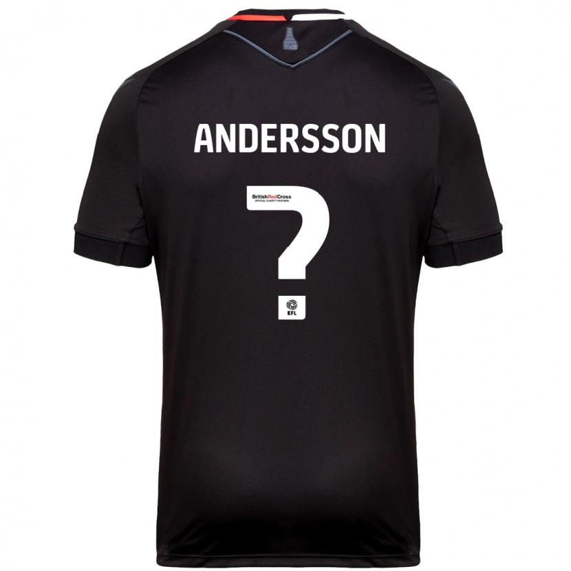 Danxen Kinder Edwin Andersson #0 Schwarz Auswärtstrikot Trikot 2024/25 T-Shirt Schweiz