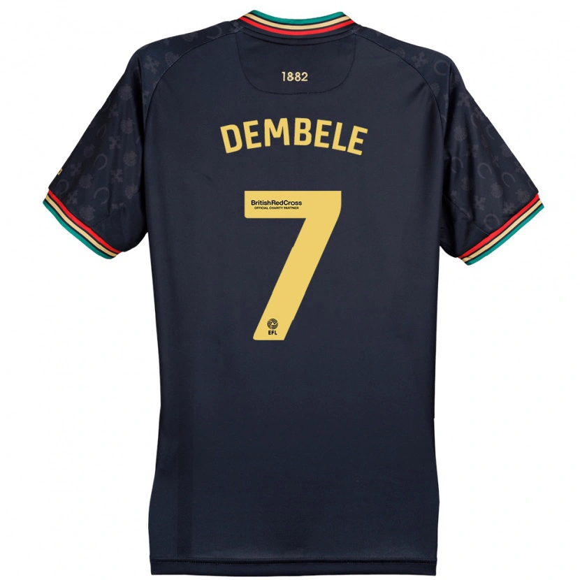 Danxen Kinder Karamoko Dembélé #7 Dunkelmarineblau Auswärtstrikot Trikot 2024/25 T-Shirt Schweiz