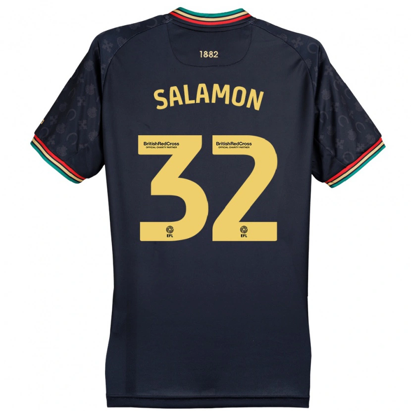 Danxen Kinder Matteo Salamon #32 Dunkelmarineblau Auswärtstrikot Trikot 2024/25 T-Shirt Schweiz